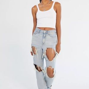 BDG High Rise Distressed Mom Jeans